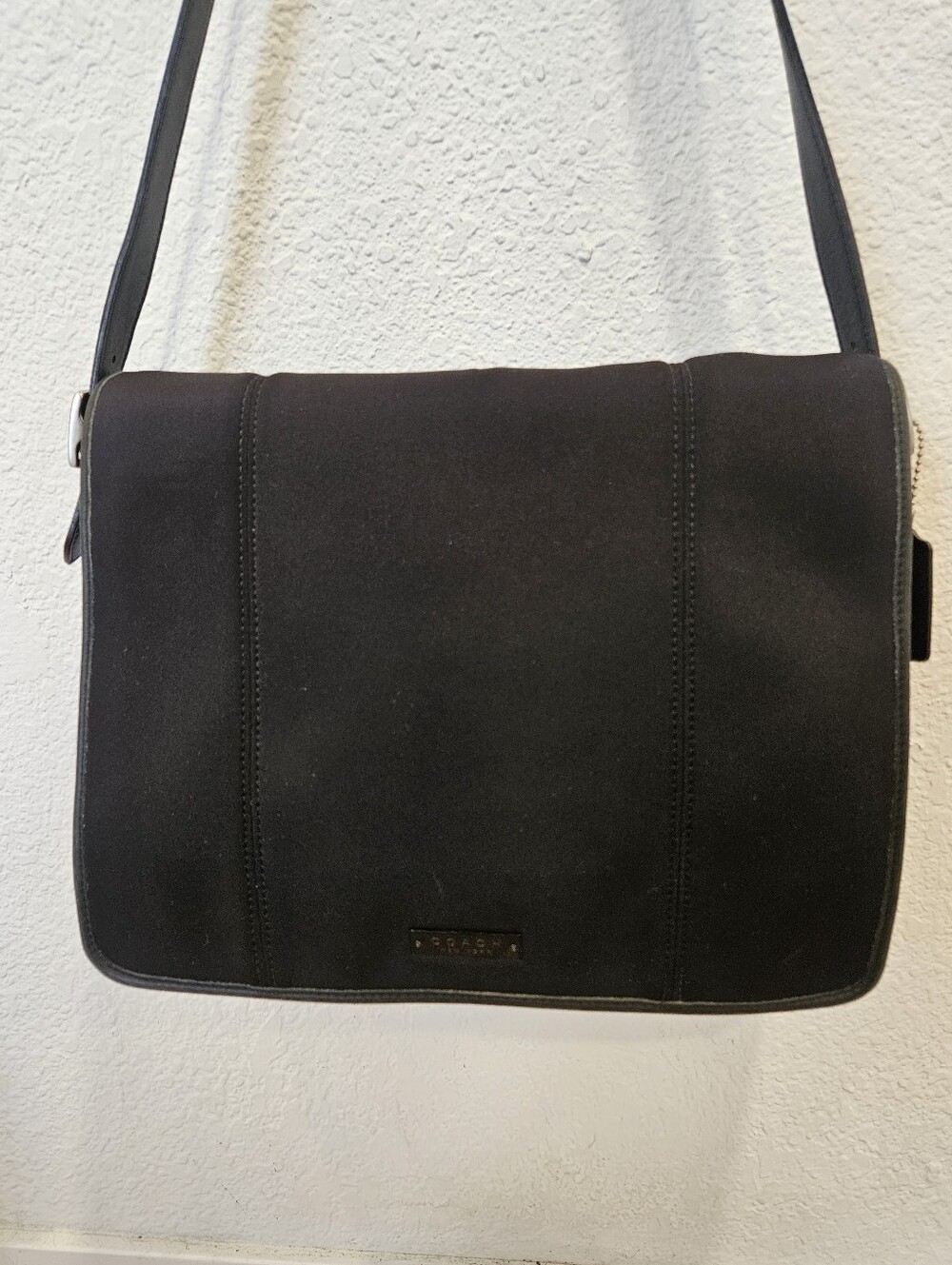 Coach Black Nylon & Leather Crossbody Messenger Bag - Style 6226